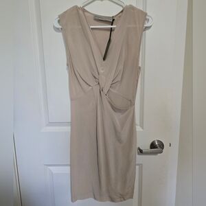 Allsaints Silk Salma Dress Dusty Pink Size 4
